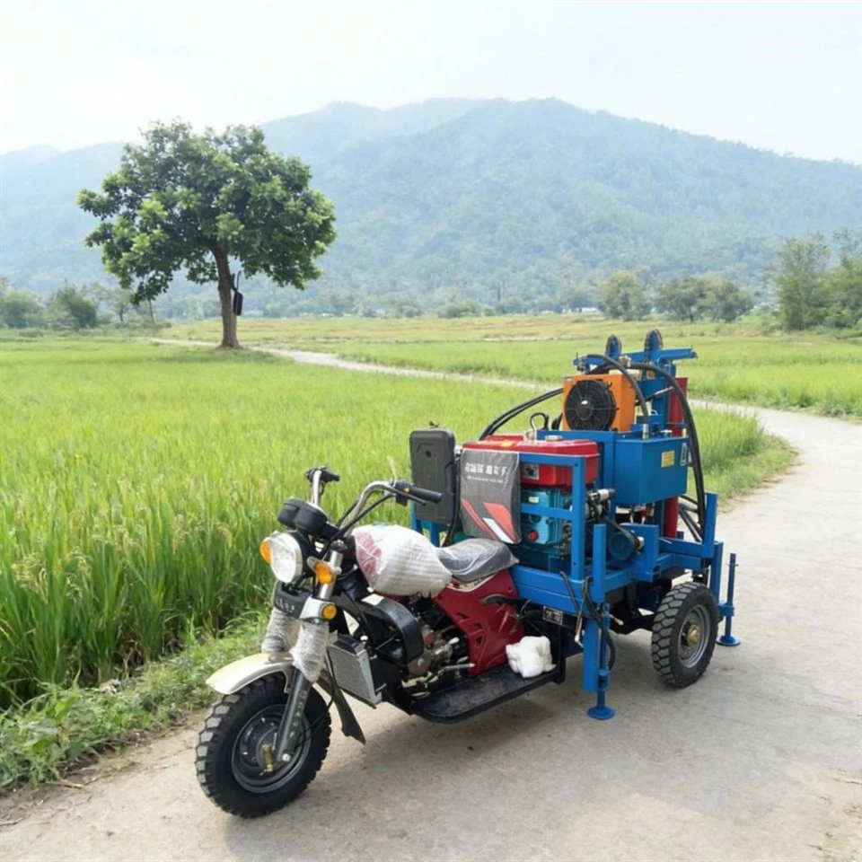 Máy khoan giếng nước rơ moóc 3 bánh