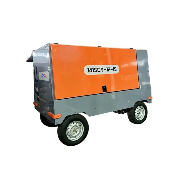 Máy nén khí trục vít di động Diesel 4 bánh 15 bar