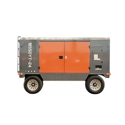 Máy nén khí trục vít hai tầng di động bằng động cơ diesel áp suất cao 24 bar