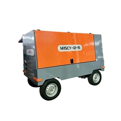 Máy nén khí trục vít di động Diesel 4 bánh 15 bar