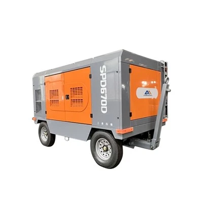 Máy nén khí trục vít quay đôi chạy bằng động cơ diesel