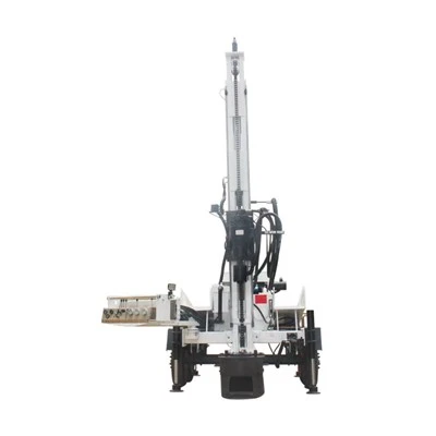 Máy khoan giếng nước loại rơ moóc màu trắng SLY410