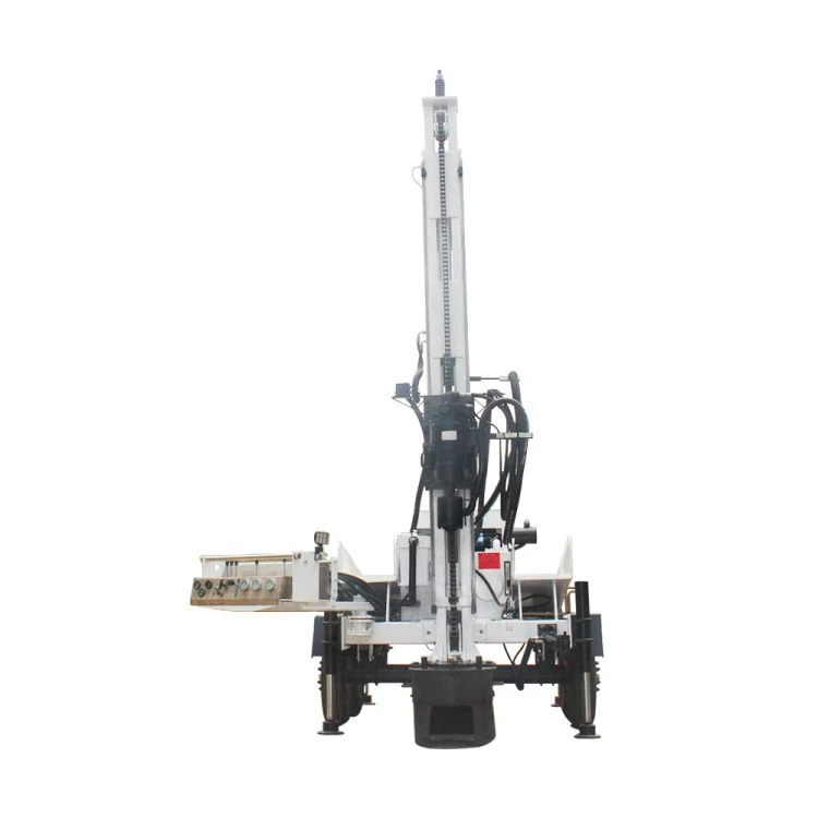 Máy khoan giếng nước loại rơ moóc màu trắng SLY410
